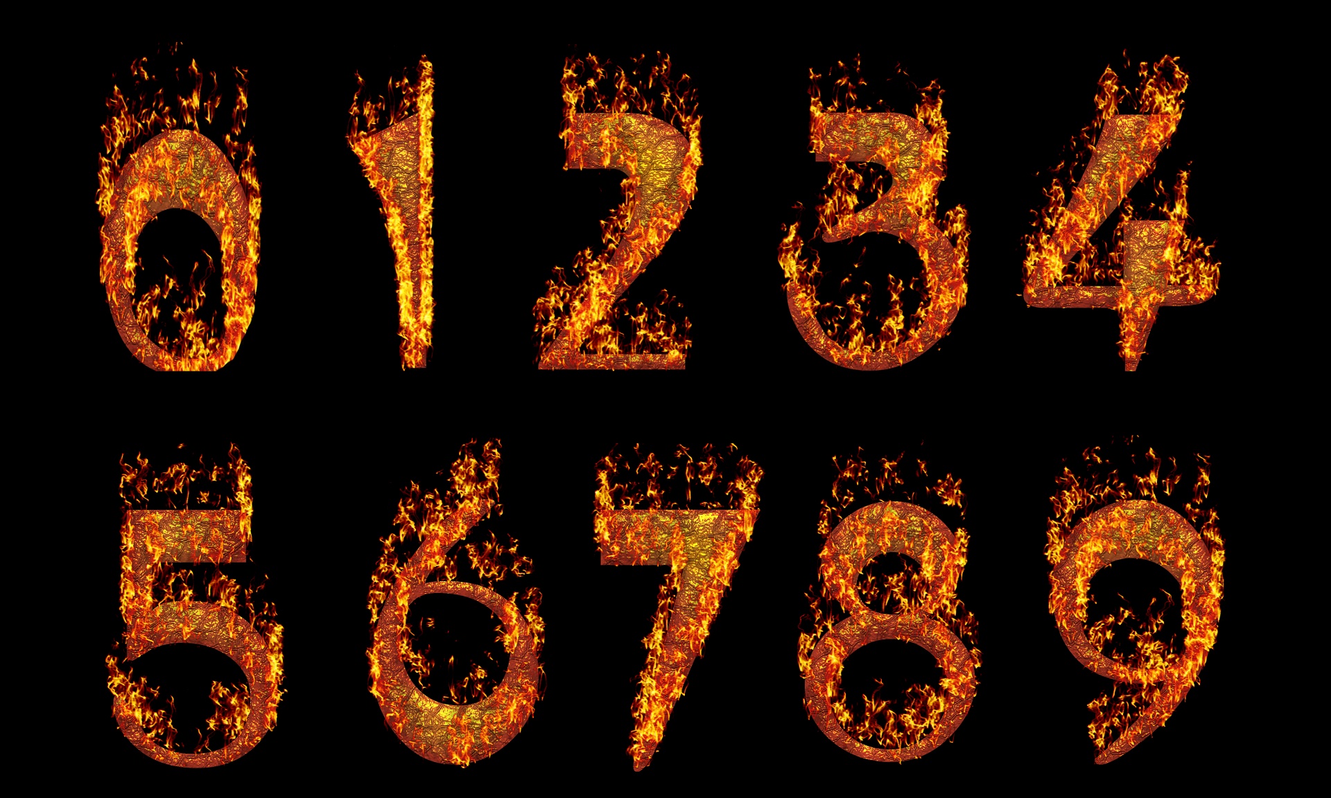 Огненная семерка. Огненные цифры. Горящие цифры. Цифры в огне. Страшные цифры.