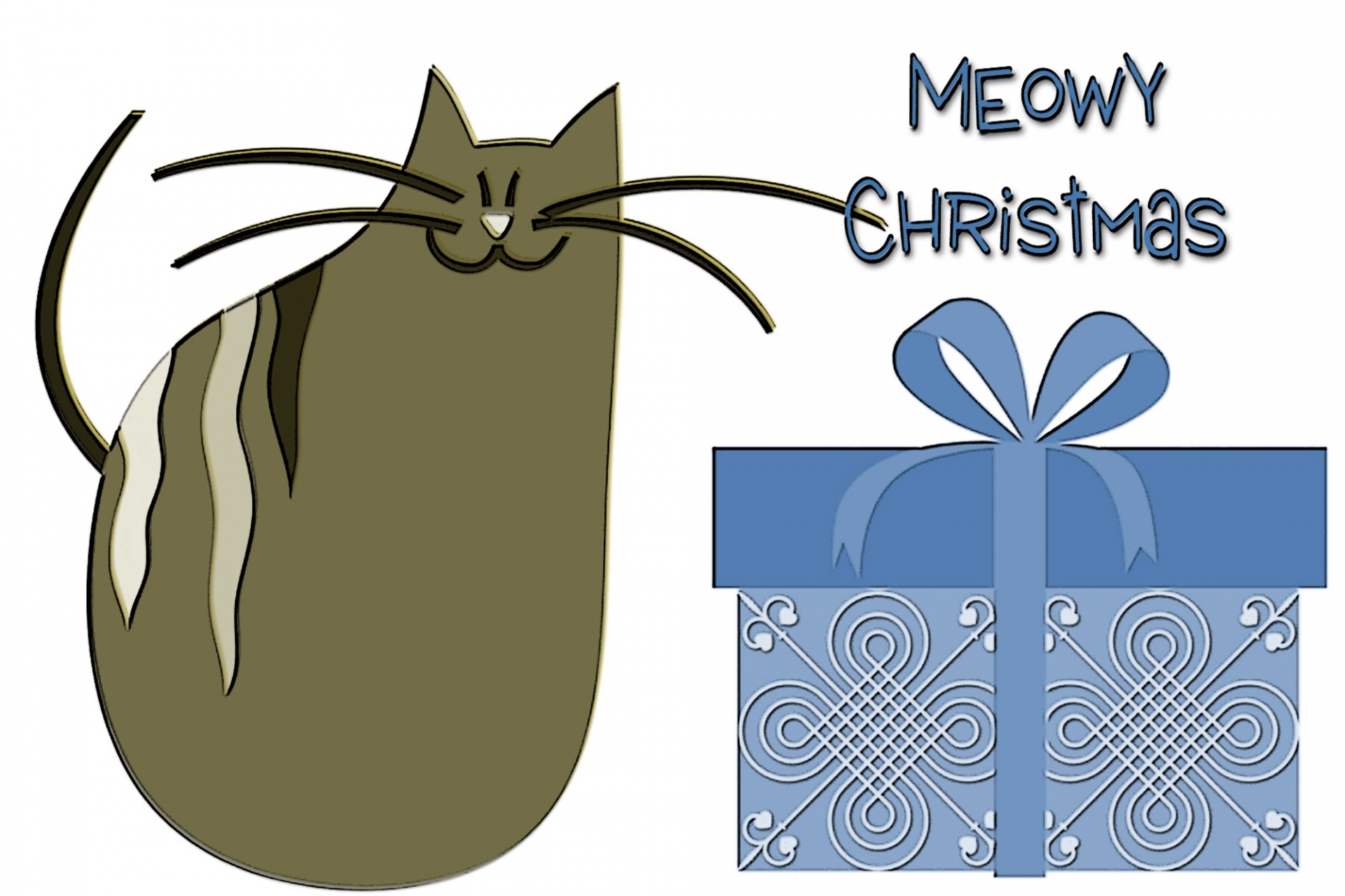 Download Christmas Cat Greeting Free Photo.