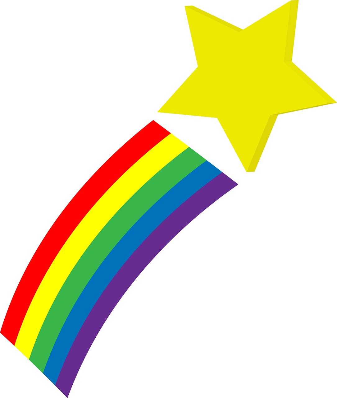 Download Shooting Star Space Rainbow Free Photo.