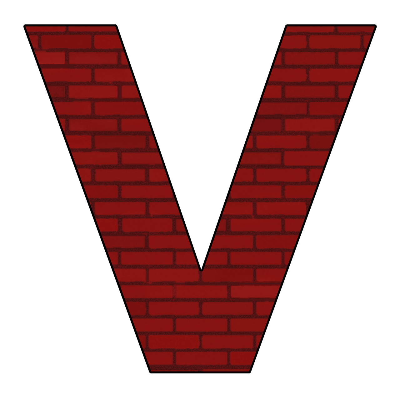 V. Буква v. Красная буква v. Английская буква v. Стилизованная буква v.